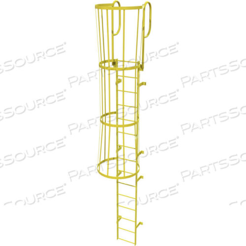 OEM#: WLFC1215-Y15 СТУПЕНЧАТАЯ СТАЛЬНАЯ КЛЕТЧАТАЯ ЛЕСТНИЦА ДЛЯ ПОДЪЕМА, ЖЕЛТАЯ, Tri-Arc