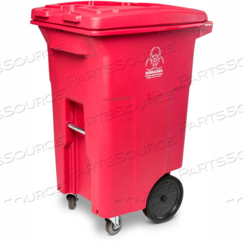 OEM#: RMC64-00RED2-КОЛЕСНАЯ ТЕЛЕЖКА ДЛЯ МЕДИЦИНСКИХ ОТХОДОВ С РОЛИКАМИ, 64 ГАЛЛОНА КРАСНАЯ от Toter