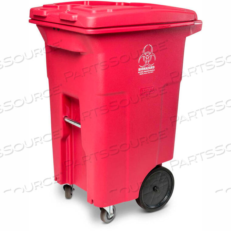 OEM#: RMC64-00RED2-КОЛЕСНАЯ ТЕЛЕЖКА ДЛЯ МЕДИЦИНСКИХ ОТХОДОВ С РОЛИКАМИ, 64 ГАЛЛОНА КРАСНАЯ от Toter