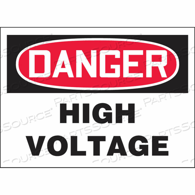 OEM#: LELC248XVEDANGER ЭТИКЕТКА ВЫСОКОГО НАПРЯЖЕНИЯ, 5 Вт X 3-1/2H, DURA-VINYL, 1/КАЖДАЯ от Accuform Manufacturing, Inc.