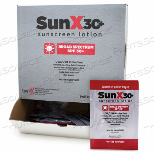 OEM#: 91663SUN X 30 СОЛНЦЕЗАЩИТНЫЙ ЛОШАДЬ, SPF 30+, ЛОСЬОН, ПАКЕТ, НАСТЕННОЕ КРЕПЛЕНИЕ, 50 ПАКЕТОВ от Coretex Products