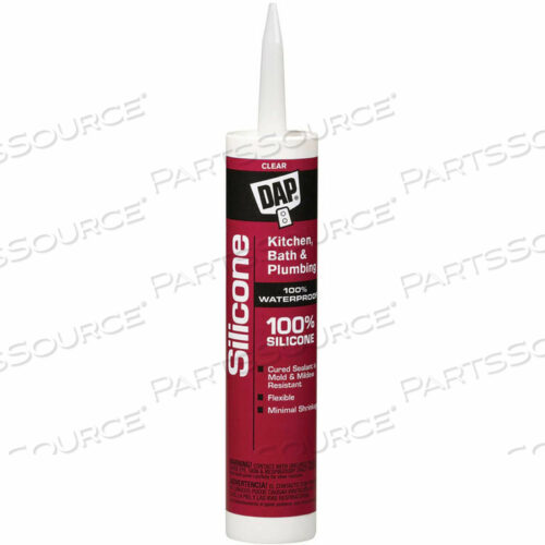КУХНЯ И ВАННАЯ 100% СИЛИКОНОВЫЙ РЕЗИНОВЫЙ ГЕРМЕТИК - 9,8 УНЦИЙ, ПРОЗРАЧНЫЙ -