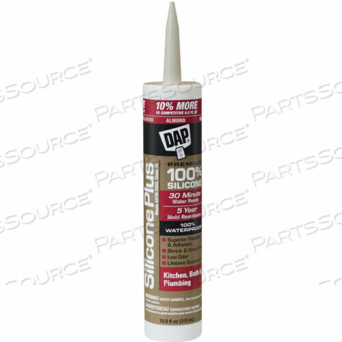 SILICONE PLUS PREMIUM СИЛИКОНОВЫЙ РЕЗИНОВЫЙ ГЕРМЕТИК ДЛЯ КУХНИ И ВАННОЙ-10.8 УНЦИЙ, ALMD-