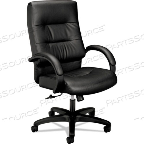 РУКОВОДИТЕЛЬСКОЕ КОЖАНОЕ КРЕСЛО С ВЫСОКОЙ СПИНКОЙ - ЧЕРНОЕ - СЕРИЯ VL690