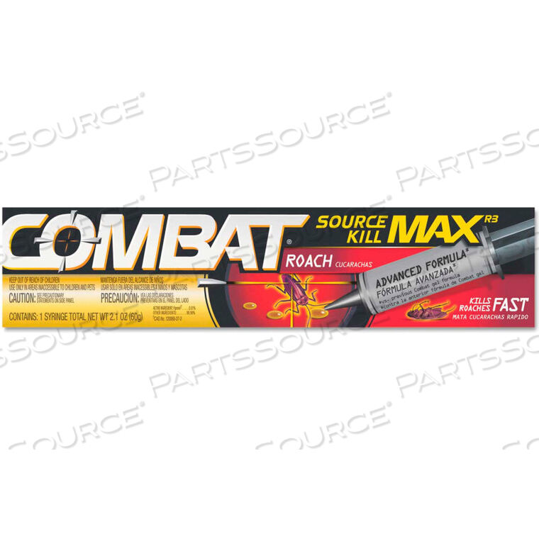 OEM#: DIA51960SOURCE KILL MAX ГЕЛЬ ДЛЯ УБИЙСТВА ТАРАКАНОВ, 2,1 УНЦИИ. ШПРИЦ, 12 ШПРИЦ от Combat