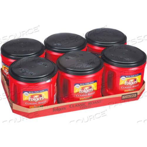 OEM#: 2550020421CTCOFFEE, CLASSIC ROAST, MOLOT, 30.5 OZ CANISTER, 6/CARTON by Folgers