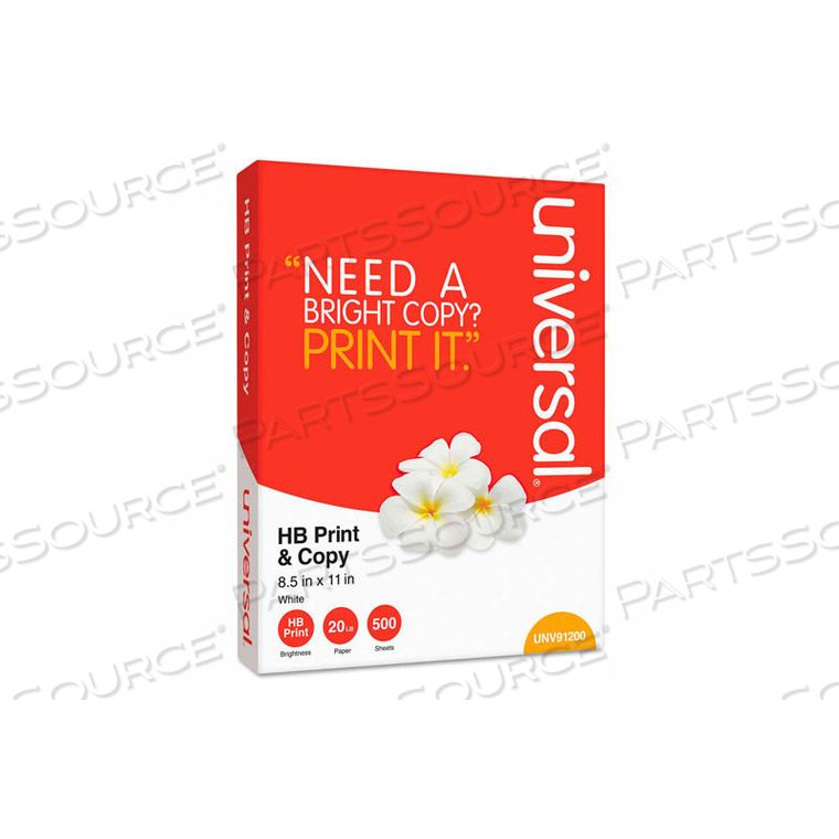 OEM#: 21200PLTCOPY БУМАГА УНИВЕРСАЛЬНАЯ UNV БЕЛАЯ - 8-1/2 X 11 - 20 ФУНТОВ - 200 000 ЛИСТОВ/ПАЛЛЕТ от Universal