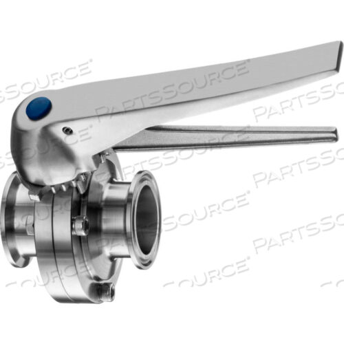 САНИТАРНЫЙ ДРОССЕЛЬНЫЙ КЛАПАН ИЗ НЕРЖАВЕЮЩЕЙ СТАЛИ 304 С ЗАЖИМНЫМИ ФИТИНГАМИ И МНОГОПОЗИЦИОННОЙ РУКОЯТКОЙ - ДЛЯ ТРУБЫ 1-1/2