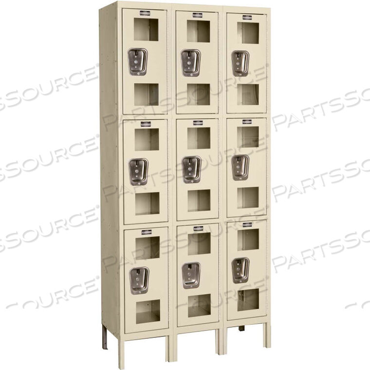 OEM#: USV3258-3PT-GLGLOBAL ПРОМЫШЛЕННЫЙ ТРЕХЪЯРУСНЫЙ 9-ДВЕРНЫЙ ПРОЗРАЧНЫЙ ШКАФЧИК, 12 ШИРИНА X 15 ДВЕРЕЙ, 24 В, КОРИЧНЕВЫЙ, В РАЗОБРАННОМ СОБРАНИЯХ ОТ HALLOWELL