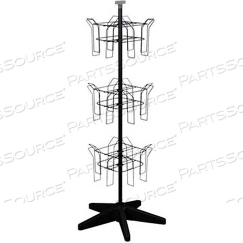 OEM#: 2103S ВРАЩАЮЩИЙСЯ ЛИТЕРАТУРНЫЙ ДИСПЛЕЙ С 12 КАРМАНАМИ ДЛЯ ПРОВОДОВ И ПРОЧНЫМ ОСНОВАНИЕМ, ЧЕРНЫЙ от Vulcan Industries