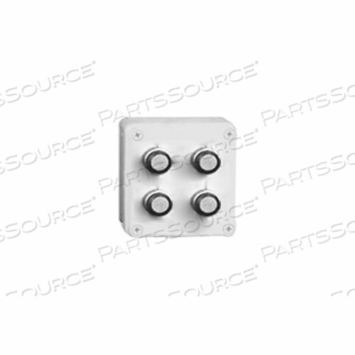 VM775-PBS4 VM 7 X 7 X 5 НЕМЕТАЛЛИЧЕСКИЙ КОРПУС, 4 ОТВЕРСТИЯ ДЛЯ КНОПОК, 6,65 Вт - МИН. КОЛ-ВО 2