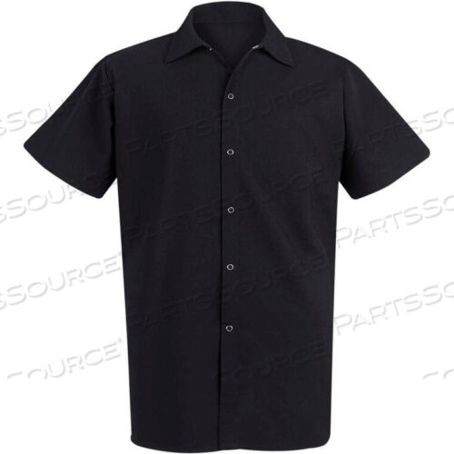 OEM#: 5035BKSSMCHEF DESIGNS SPUN POLYESTER LONG COOK SHIRT, BLACK, SPUN POLYESTER, M by VF Imagewear, Inc.
