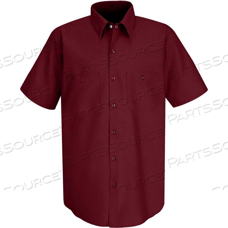 OEM#: SP24BYSSXLRED KAP MENS INDUSTRIAL WORK SHIRT SHORT SLEEVE BURGUNDY XL SP24 by VF Imagewear, Inc.