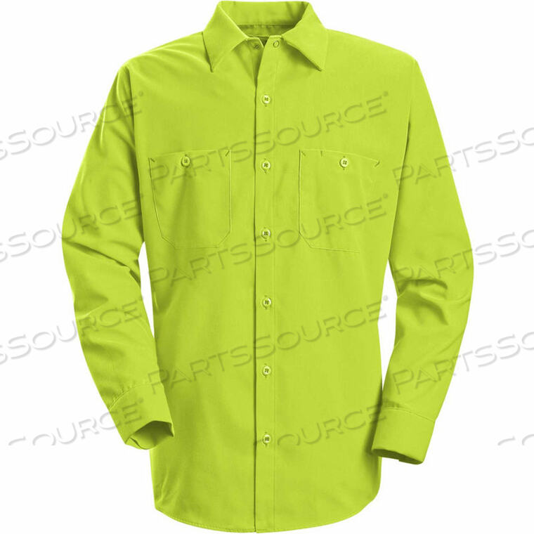 OEM#: SS14YERGLRED KAP РАБОЧАЯ РУБАШКА С ДЛИННЫМ РУКАВОМ, ПОВЫШЕННОЙ ВИДИМОСТИ, ФЛУОРЕСЦЕНТНЫЙ ЖЕЛТЫЙ/ЗЕЛЕНЫЙ, СТАНДАРТНЫЙ, L от VF Imagewear, Inc.