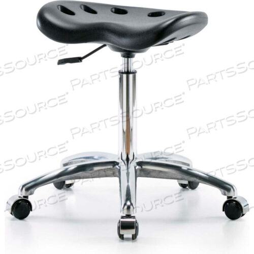 OEM#: PTMBSL-CR-NF-CC-BLKINTERION ПОЛИУРЕТАНОВЫЙ ТАБУРЕТ ДЛЯ ТРАКТОРА - ЧЕРНЫЙ С ХРОМИРОВАННЫМ ОСНОВАНИЕМ от E Com Inc