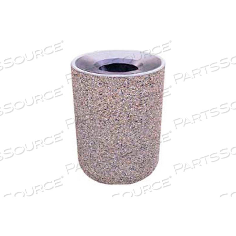 OEM#: TF1085W22F-8БЕТОННЫЙ КОНТЕЙНЕР ДЛЯ ОТХОДОВ С ЧЕРНОЙ АЛЮМИНИЕВОЙ ПЛОЩАДКОЙ В ВЕРХУ - ДИАМЕТР 24 X 33 ПЕСОК от Wausau Tile