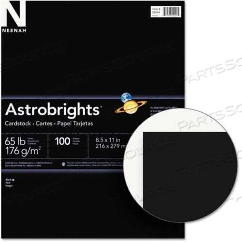 OEM#: 2202401ЦВЕТНОЙ КАРТОН ASTROBRIGHTS, 8-1/2 X 11, ECLIPSE BLACK, 100/УПАК, автор Neenah