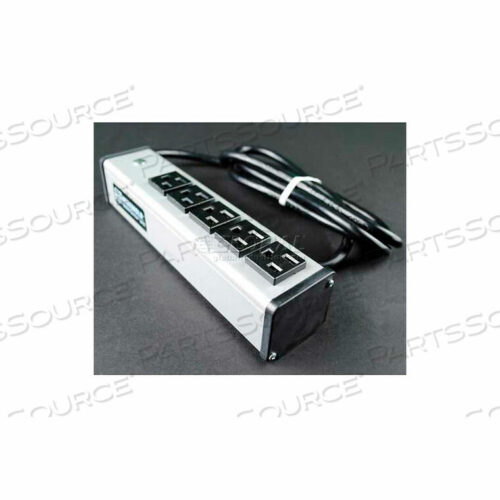 OEM#: UL100BC*UL100BC МНОГОРОЗЕТОЧНЫЙ БЛОК ПИТАНИЯ, 125 В, 15 А, 9-1/4 Л, 5 РОЗЕТОК, 6 ШНУРОВ от Wiremold