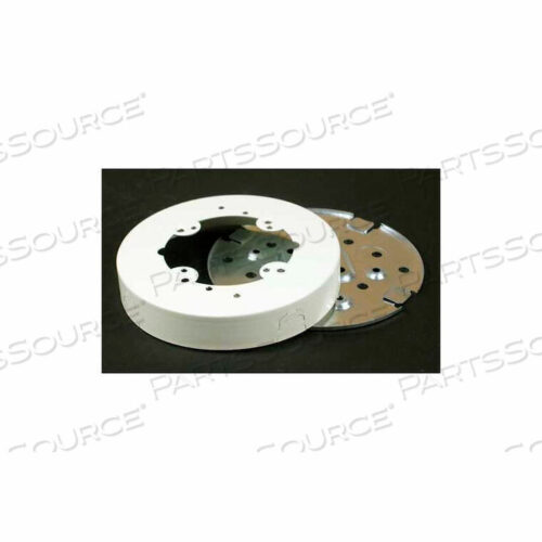 OEM#: V5738AF*КРУГЛОЕ КРЕПЛЕНИЕ/ВЕНТИЛЯТОРНЫЙ ВЫХОД, СТАЛЬ, ЦВЕТ СЛОНОВОЙ КОСТИ, ДXШXГ: 5,5 X 5,5 X 1 ДЮЙМ от Wiremold