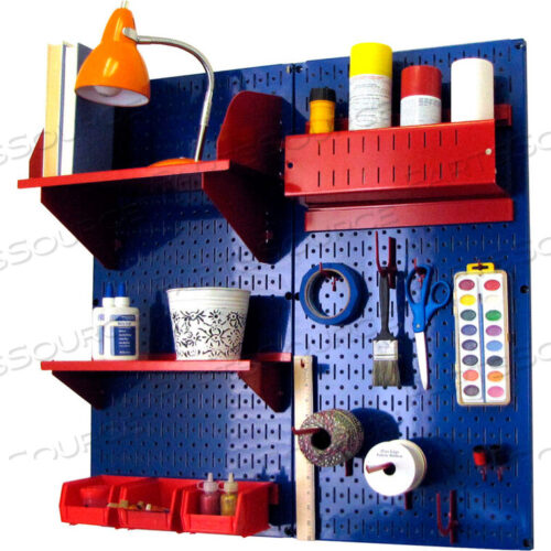 OEM#: 30-CC-200 BURPEGBOARD НАБОР ДЛЯ ХРАНЕНИЯ ОРГАНИЗАТОРОВ ДЛЯ ХОББИ-РУКОДЕЛИЯ, СИНИЙ/КРАСНЫЙ, 32 X 32 X 9 от Wall Control Pegboard