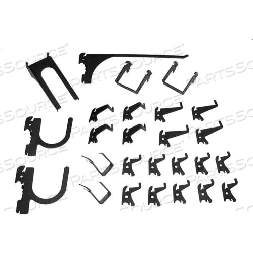 OEM#: KT-200-DLX BSLOTTED PEGBOARD 26 PC HOOK KIT, ЧЕРНЫЙ от Wall Control Pegboard