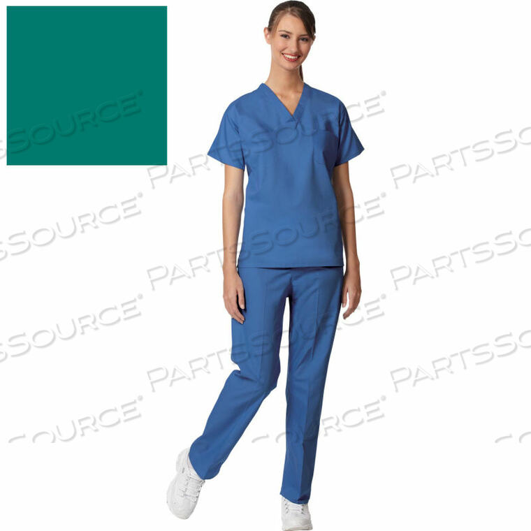 OEM#: 6794XSUNISEX SET-IN SLEEVE SCRUB SHIRT, REVERSIBLE, JADE, XS by Superior Surgical, LLC