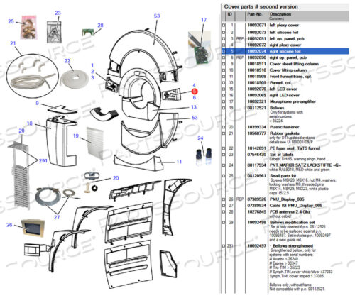 OEM#: 10092074ПРАВАЯ СИЛИКОНОВАЯ ФОЛЬГА от Siemens Medical Solutions