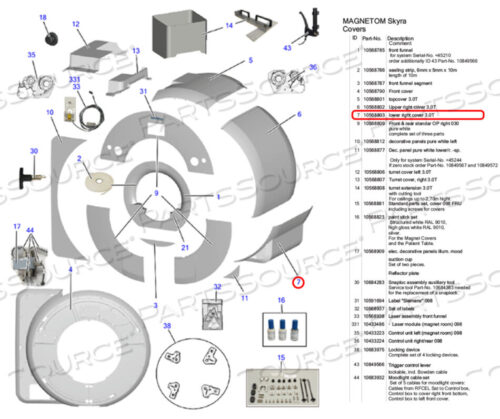OEM#: 10568803НИЖНЯЯ ПРАВАЯ КРЫШКА 3.0T от Siemens Medical Solutions