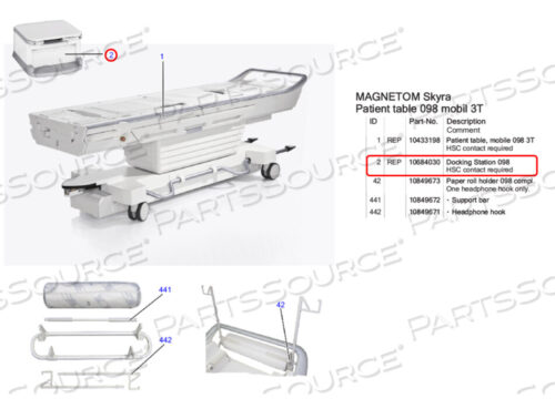 OEM#: 10684030ДОК-СТАНЦИЯ 098 PKD. от Siemens Medical Solutions