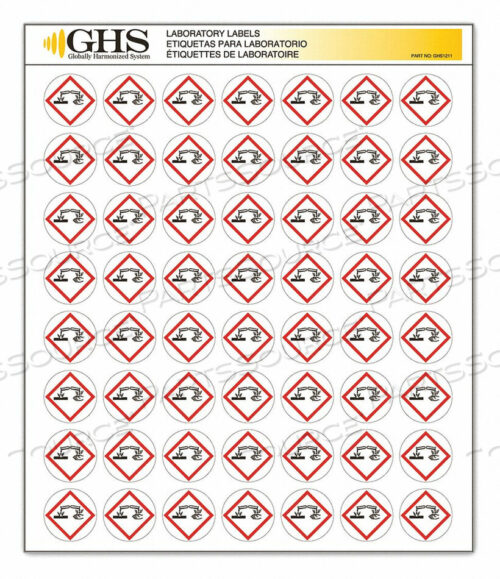 OEM#: GHS1211ЭТИКЕТКА ГЛЯНЦЕВАЯ БУМАГА КОРРОЗИОННАЯ PK1120 от Incom Manufacturing