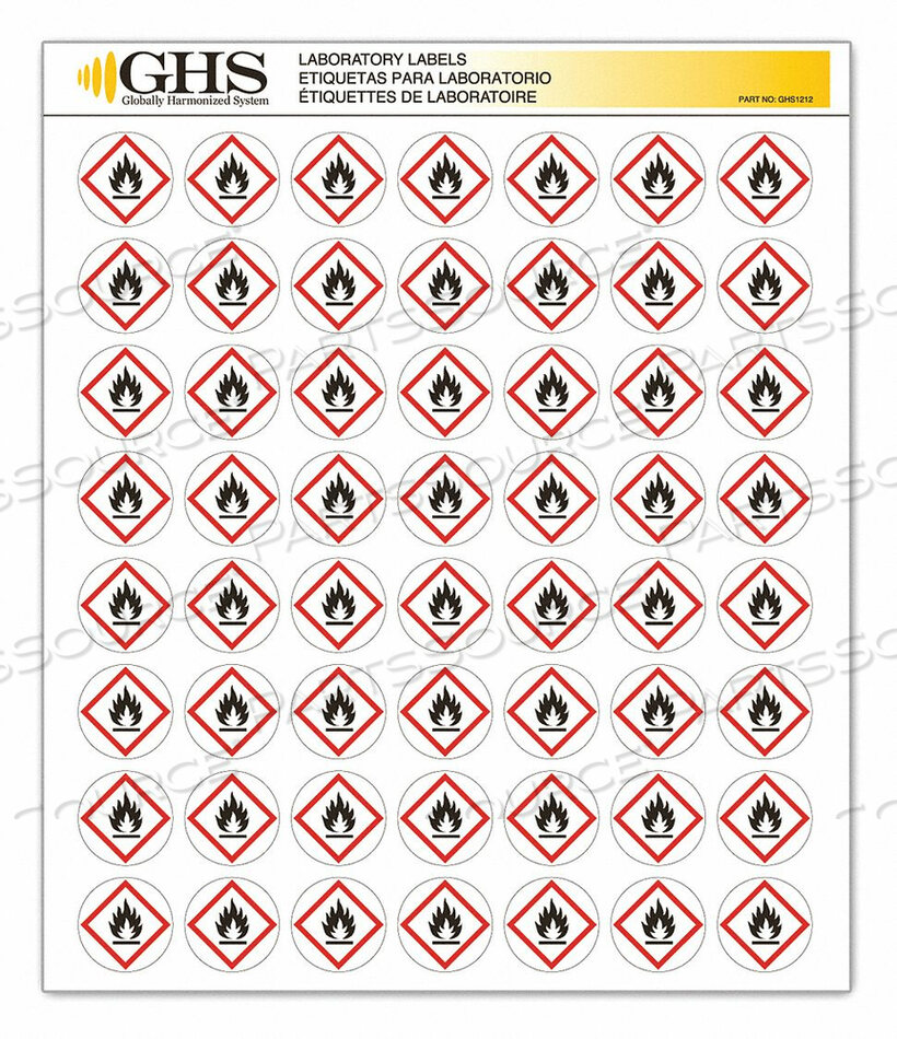 OEM#: GHS1212LABEL GLOSS PAPER FLAME PK1120 от Incom Manufacturing