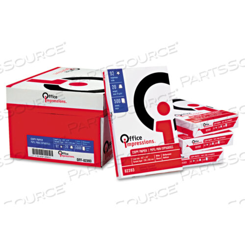 Белая копировальная бумага оптом, 92 ЯРКАЯ, ПЛОТНОСТЬ 20 ФУНТОВ, 8,5 X 14, БЕЛАЯ, 500 ЛИСТОВ В СТОПЕ, 10 СТОП В КОРОБКЕ