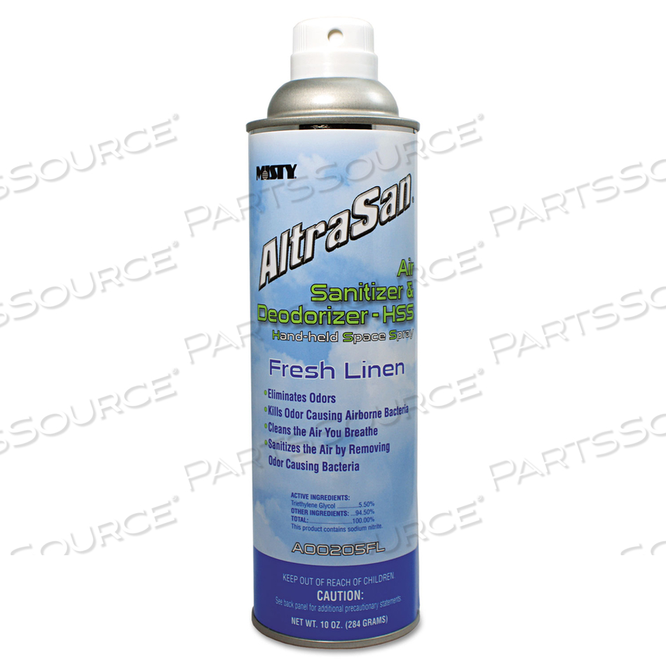 OEM#: 1037236ALTRASAN ДЕЗОДОРИРУЮЩЕЕ И Освежающее средство для воздуха, свежее белье, аэрозольный спрей 10 унций от Misty