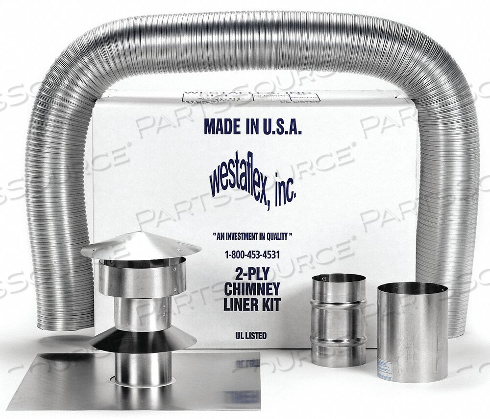 OEM#: 9504КОМПЛЕКТ ОБЛОЖКИ ДЫМОХОДА 4 ДИАМЕТРА 25 ФУТОВ L от Westaflex