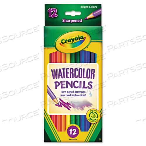 НАБОР АКВАРЕЛЬНЫХ КАРАНДАШЕЙ, 3,3 ММ, 2B (#1), АССОРТИ ЦВЕТА ГРИФЕЛЯ/КОРПУСА, ДЮЖИНА