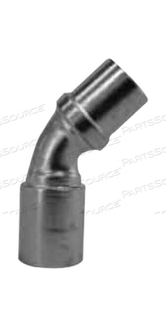 OEM#: 00-318CONNECTOR, CURVED 45°, 15MMM X 15MMF, CHROME BRASS by Anesthesia Associates