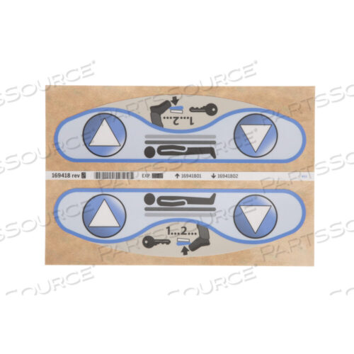 OEM#: 169418ЭТИКЕТКИ ДЛЯ ПЕДАЛИ УПРАВЛЕНИЯ от Hillrom