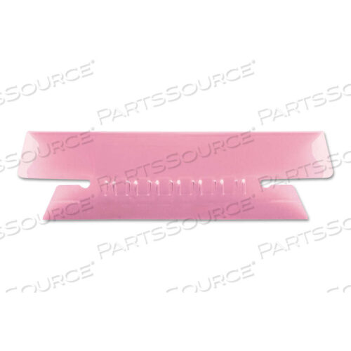 OEM#: 43 1/2 ШТИФТОВЫЕ ПРОЗРАЧНЫЕ ЦВЕТНЫЕ ЯЗЫЧКИ ДЛЯ ПОДВЕСНЫХ ПАПОК, ВЫРЕЗ 1/3, РОЗОВЫЕ, ШИРИНА 3,5, 25 ШТ. В УПАКОВКЕ от Esselte Pendaflex Corp.