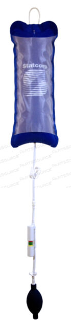 UNIFUSOR RE-SPOSIBLE 3000CC INFUSION CUFF WITH PISTON GAUGE AND STOPCOCK VALVE, 10/BX