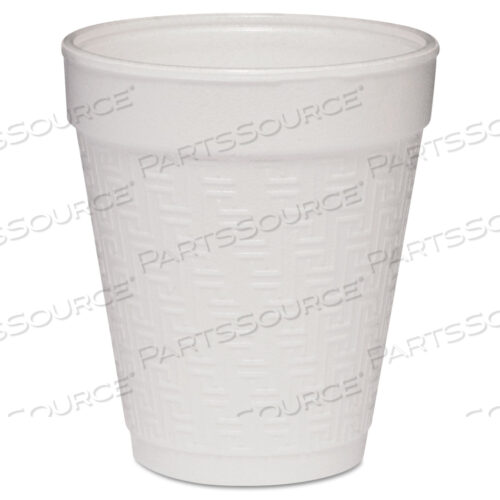 МАЛЕНЬКИЙ ПЕНОПЛАСТОВЫЙ СТАКАНЧИК, 8 УНЦИЙ, БЕЛЫЙ С ИЗОБРАЖЕНИЕМ ГРЕЧЕСКОГО КЛЮЧА, 25 ШТ./ПАКЕТ, 40 ПАКЕТОВ/КОРОБКА