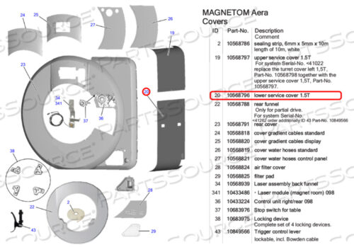 OEM#: 10568796НИЖНЯЯ КРЫШКА ОБСЛУЖИВАНИЯ 1.5T от Siemens Medical Solutions