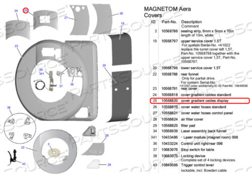 OEM#: 10568820COVER GRADIENT CABLES DISPLAY от Siemens Medical Solutions