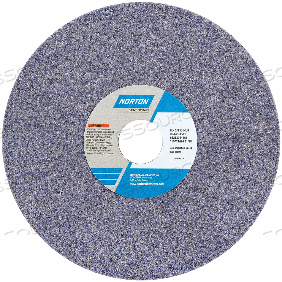 OEM#: 66253044165ШЛИФОВАЛЬНЫЙ КРУГ T1 8X3/4X1-1/4 AO 46G PK5 от Norton | Saint-Gobain Abrasives