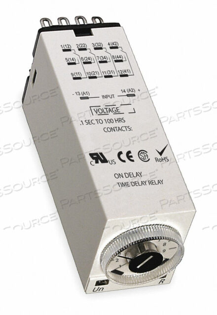 OEM#: 1EJN5H7850 РЕЛЕ ЗАДЕРЖКИ ВРЕМЕНИ 24 В ПОСТОЯННОГО ТОКА 3 А 4PDT 0,1 СЕК. от DAYTON ELECTRIC MANUFACTURING CO