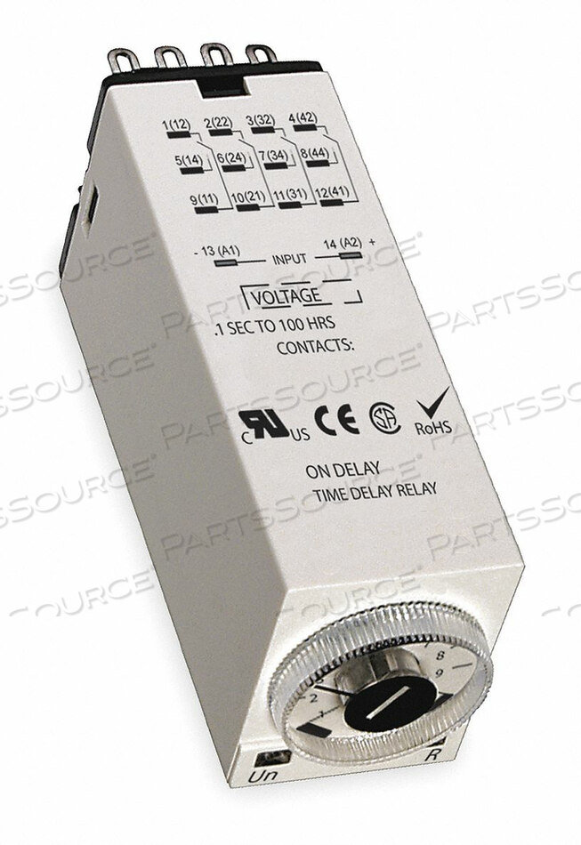OEM#: 1EJN5H7850 РЕЛЕ ЗАДЕРЖКИ ВРЕМЕНИ 24 В ПОСТОЯННОГО ТОКА 3 А 4PDT 0,1 СЕК. от DAYTON ELECTRIC MANUFACTURING CO
