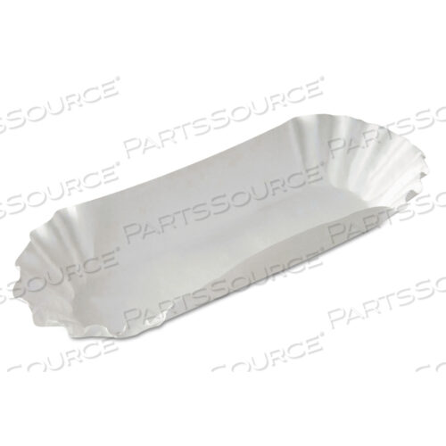 СРЕДНИЙ ВЕС РИФЛЕНЫЕ ПОДДОНЫ ДЛЯ СОСИСОК, 8, БЕЛЫЕ, БУМАГА, 250 ШТ./УПАКОВКА, 12 УПАКОВОК/КОРОБКА