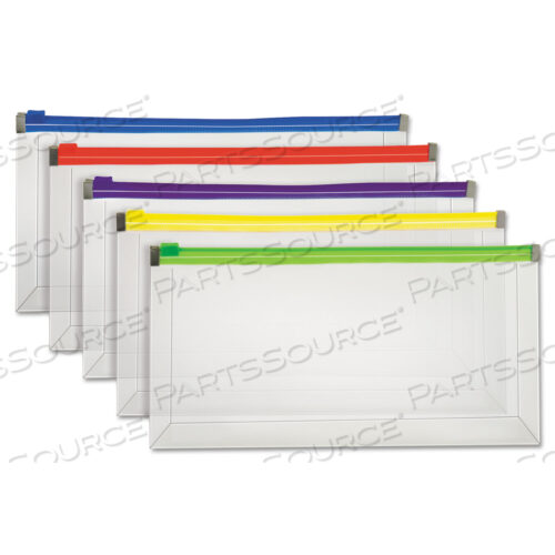 OEM#: 85293КОНВЕРТ ДЛЯ ПРОВЕРКИ POLY ZIP, ЗАСТЕЖКА-МОЛНИЯ, 10,13 X 5,13, РАЗНЫЕ ЦВЕТА, 5 ШТ. В УПАКОВКЕ от Esselte Pendaflex Corp.