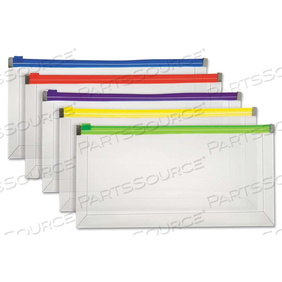 OEM#: 85293КОНВЕРТ ДЛЯ ПРОВЕРКИ POLY ZIP, ЗАСТЕЖКА-МОЛНИЯ, 10,13 X 5,13, РАЗНЫЕ ЦВЕТА, 5 ШТ. В УПАКОВКЕ от Esselte Pendaflex Corp.