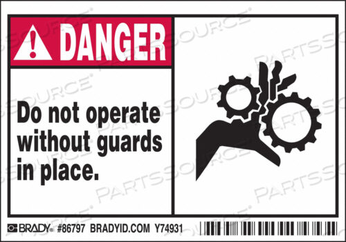 OEM#: 86797MACHINE/EQUIPMENT LABL 3-1/2INHX5INW PK5 by Brady Americas