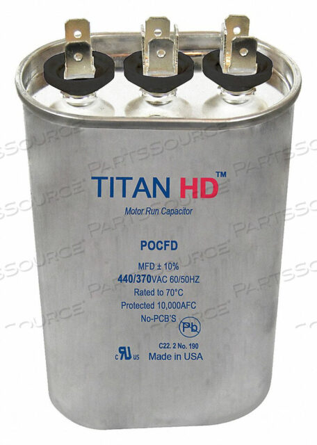 OEM#: POCFD455AMOTOR DUAL RUN CAP 45/5 MFD 440V OVAL от Titan HD